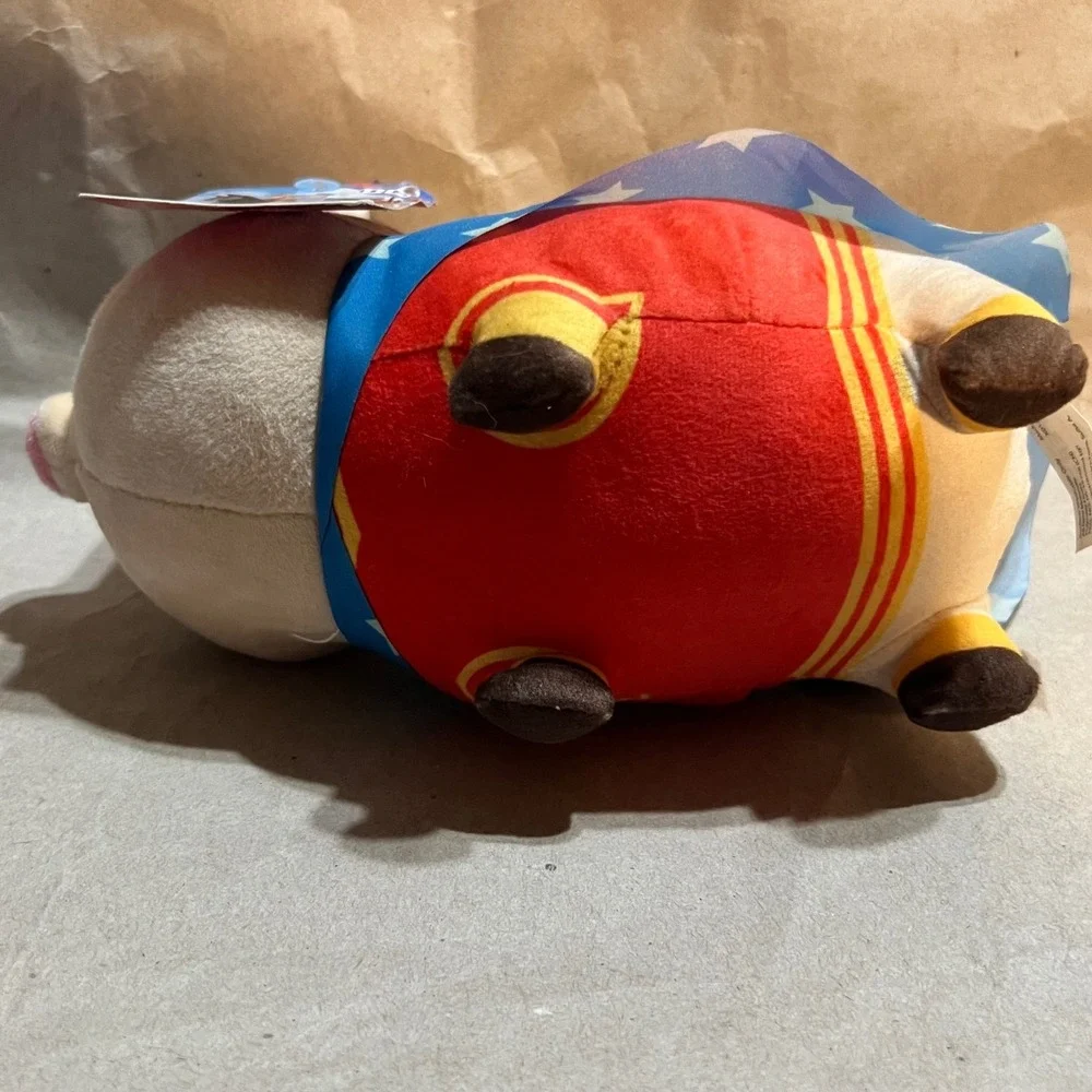 DC League of Super-Pets PB the Pig Plush Wonder Woman Costume Tan‎ Blue New